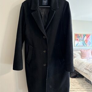 Abercrombie & Fitch Black Trench Coat